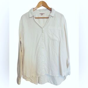 Knox Rose Cream Button-Up Shirt High Low size XXL